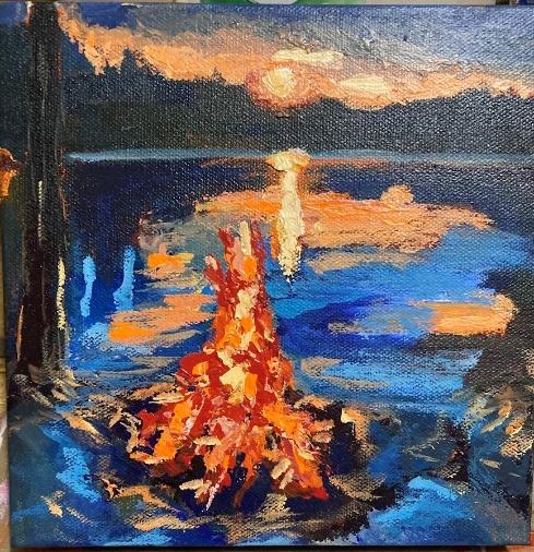 Acrylics 101: Palette Knife, Mountains & Still Water