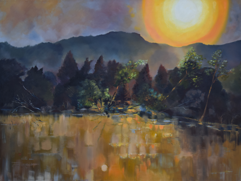 Sunrise on Misty Lake - Honorable Mention 2020 Juried Art Exhibition